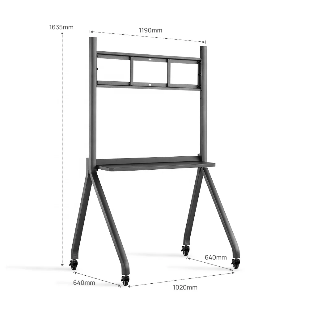 

tv mount stand bracket cart TV Floor Stand With Four Legs LCD TV Trolley Stand for 75-86inch interactive flat panel