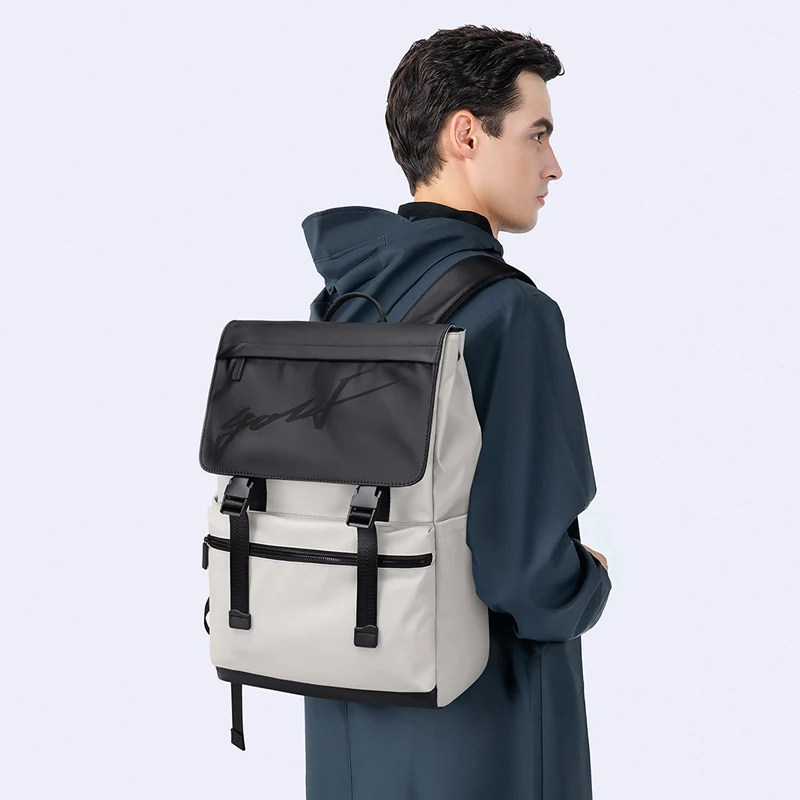 حقيبة ظهر رجالية ذات سعة كبيرة عالية الجودة من GOLF حقيبة سفر غير رسمية عصرية جديدة لطلاب الجامعات مقاس 15.6 بوصة حقيبة ظهر للكمبيوتر