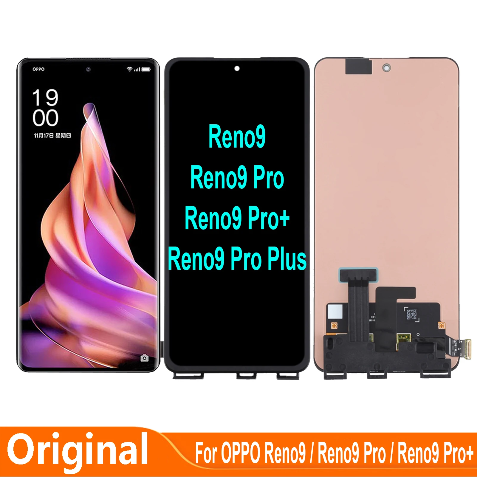 AMOLED For OPPO Reno9 Pro Plus PHQ110 PHM110 PGX110 PGW110 LCD Display Touch Screen Digitizer Assembly