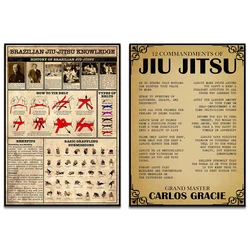 12 Jiu-Jitsu Commandments, BJJ Knowledge Education Guide Print, Jiu-Jitsu Life Lessons BJJ Poster