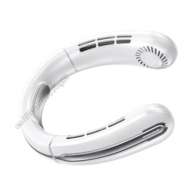 مروحة محمولة يمكن ارتداؤها قابلة لإعادة شحنها للنساء الرجال 5 سرعات عديمة النزف المنزل 4xfb #2