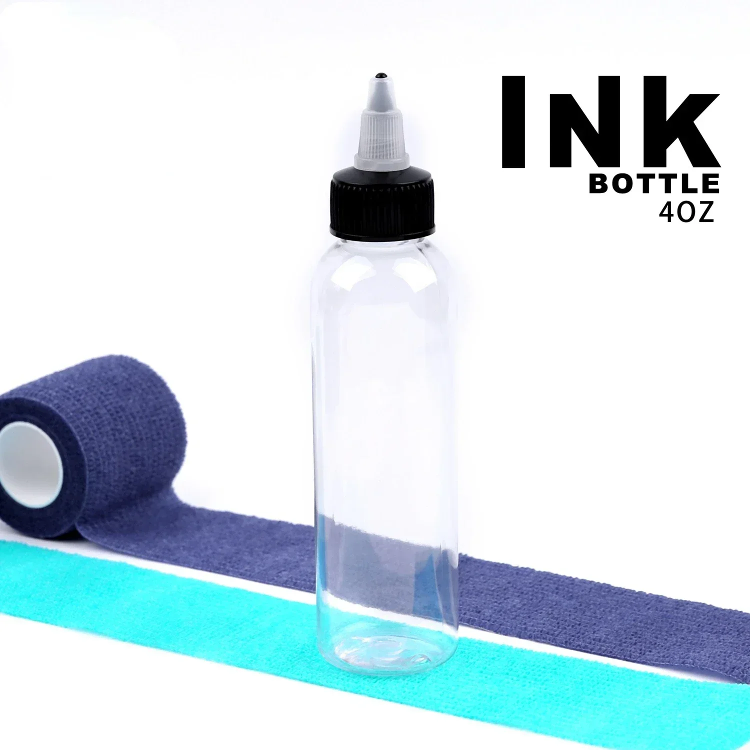 5PCS 15ML /30ML /60ML /120ML Recyclable Clear Tattoo Airbrush Ink Pigment Bottles Empty Bottle Container Airbrush Ink Bottle Art