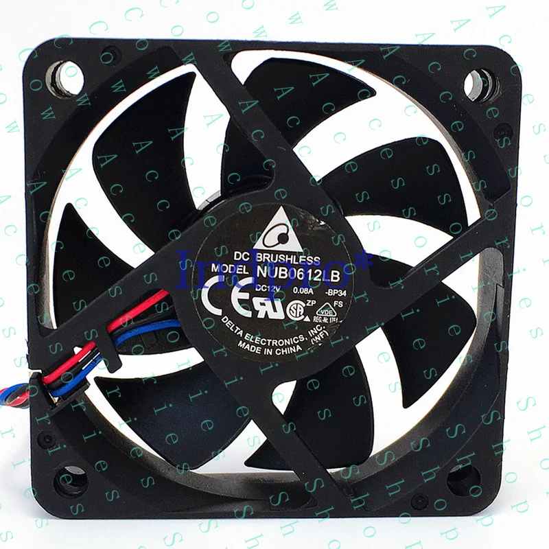 

PP+ 1pc fan 6015 12V 0.08A 3pin NUB0612LB