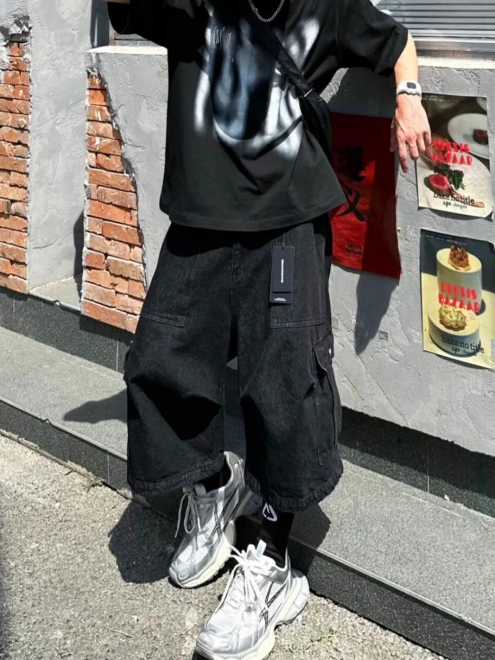 

Мужские джинсы в стиле американского винтажа, свободные, широкие, повседневные, для отдыха и работы