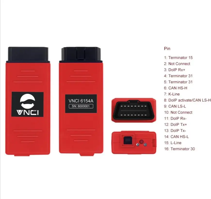 Newest VNCI 6154A  Support  CAN FD DoIP with odis24  Plug and play  no need driver Support  online