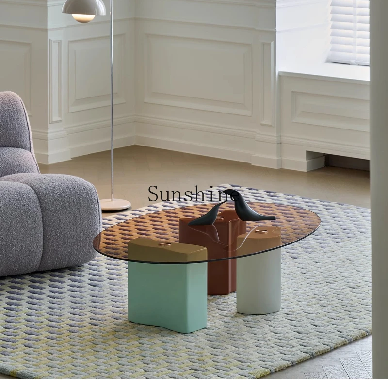 

Modern simple size fiberglass coffee table combination