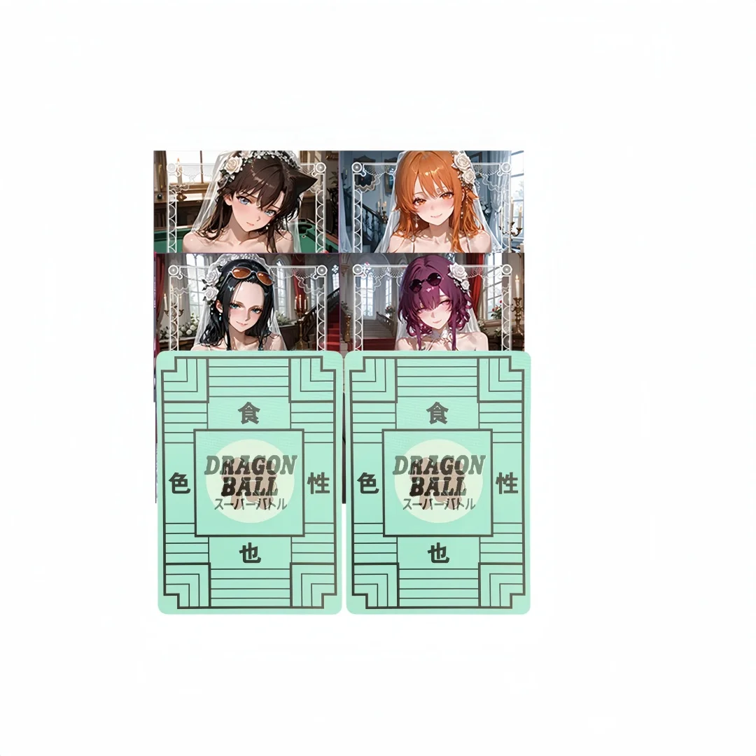 Anime Flower Marriage Goddess Nami/Nico Robin DIY Sparkling Card 63x88mm Wedding Dress Kafka/Mouri Ran Game Collection Wife Card