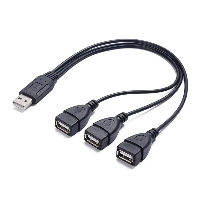

J0MB USB2.0 Мужчина -тройной кабель женского разветвителя с передачей данных 5V3A для передачи и зарядки одновременно