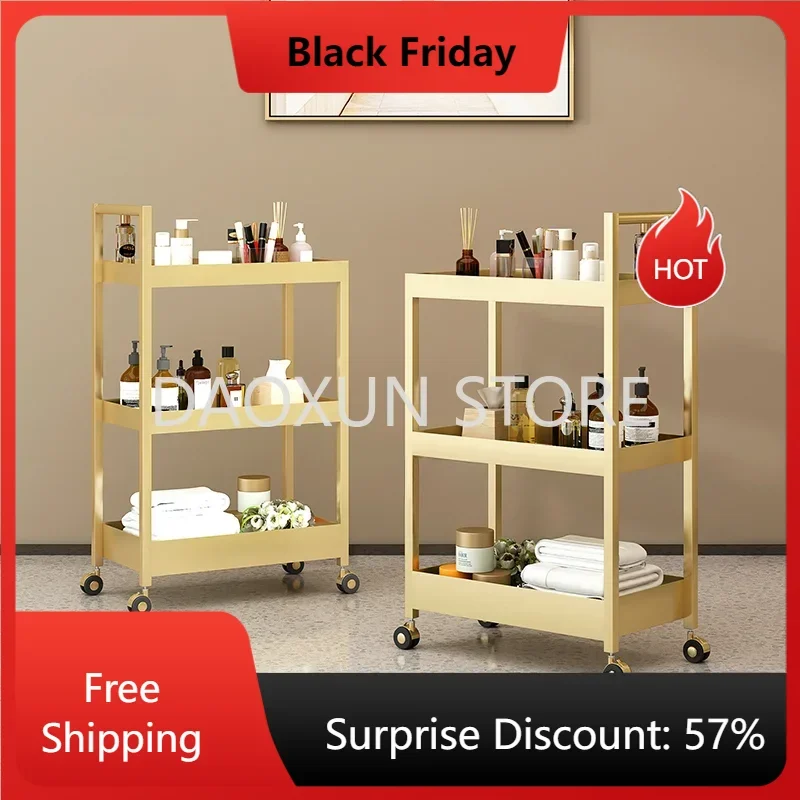 

Barber Shop Dedicated Instrument Auxiliary Cart Beauty Salon Nail Salon Trolleys Multifunctional Tool Cosmetics Salon Furniture