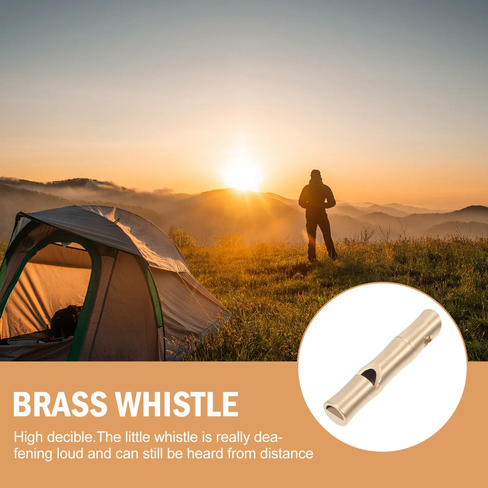 

1 шт. Высокодецибельный свисток для выживания из латуни премиум-класса, громкий уличный свисток для экстренных ситуаций, дрессировки собак, привлечения птиц, судей