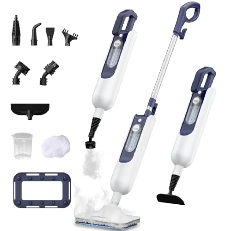 

Steam Mop for Hardwood Floors, 11-in-1 Steam Cleaner with Handheld Steamer, 212°F Powerful Multi-Surface Cleaning for Tile, Gro