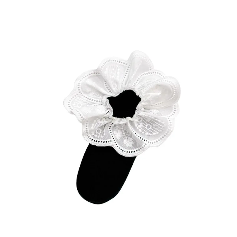 Summer Ballet Style White Embroidered Lace Socks Women's Japanese Sweet Girl Jk Cotton Socks Ins Tide Boneless Socks
