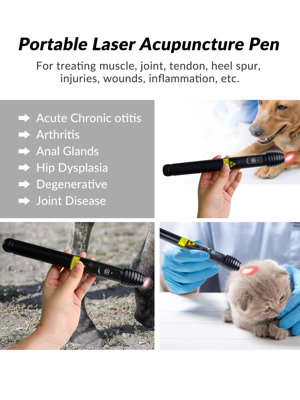 Frovab 808nm Penna laser portatile a luce infrarossa vicina Dispositivo per alleviare il dolore domestico Sciatica Artrite Giunti rigidi Terapia di agopuntura