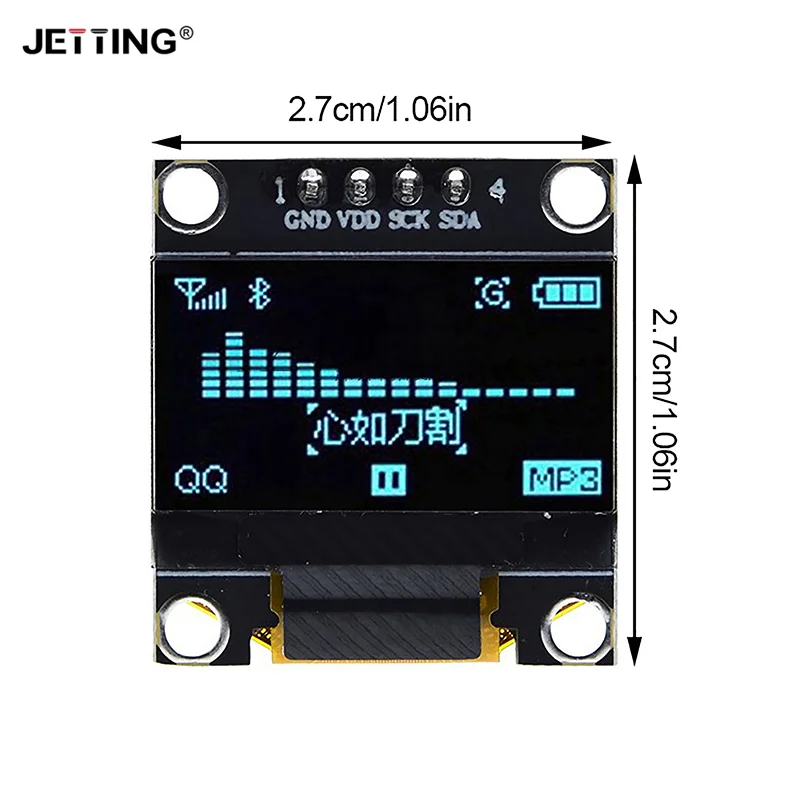 Placa de pantalla LCD OLED SSD1306 de 0,96 pulgadas, módulo de pantalla serie IIC I2C, 128x64, Blanco/azul/amarillo, 1 piezas