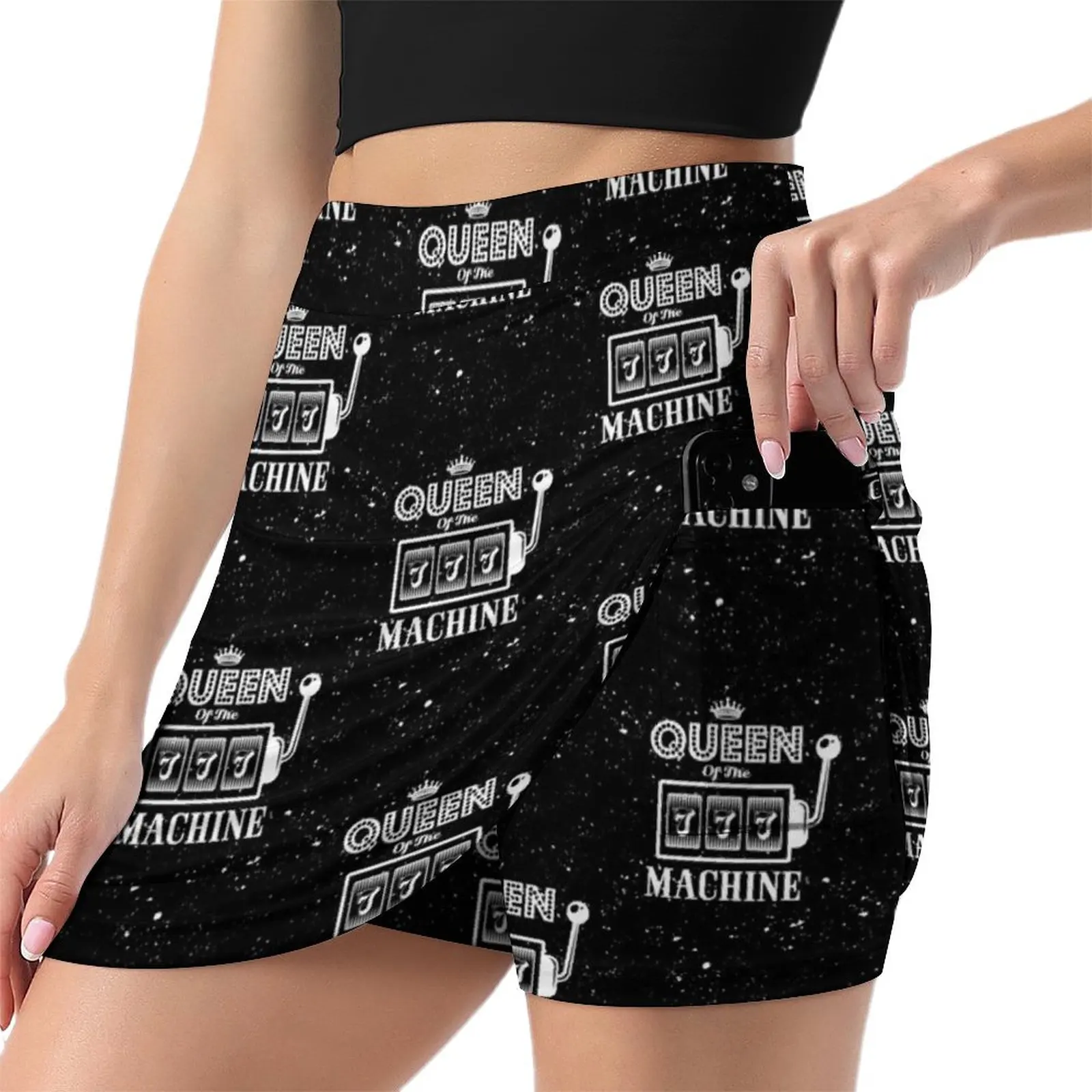 Casino Slot Machines Queen Mini Skirt womens clothing sexy short mini skirts luxury women's skirt