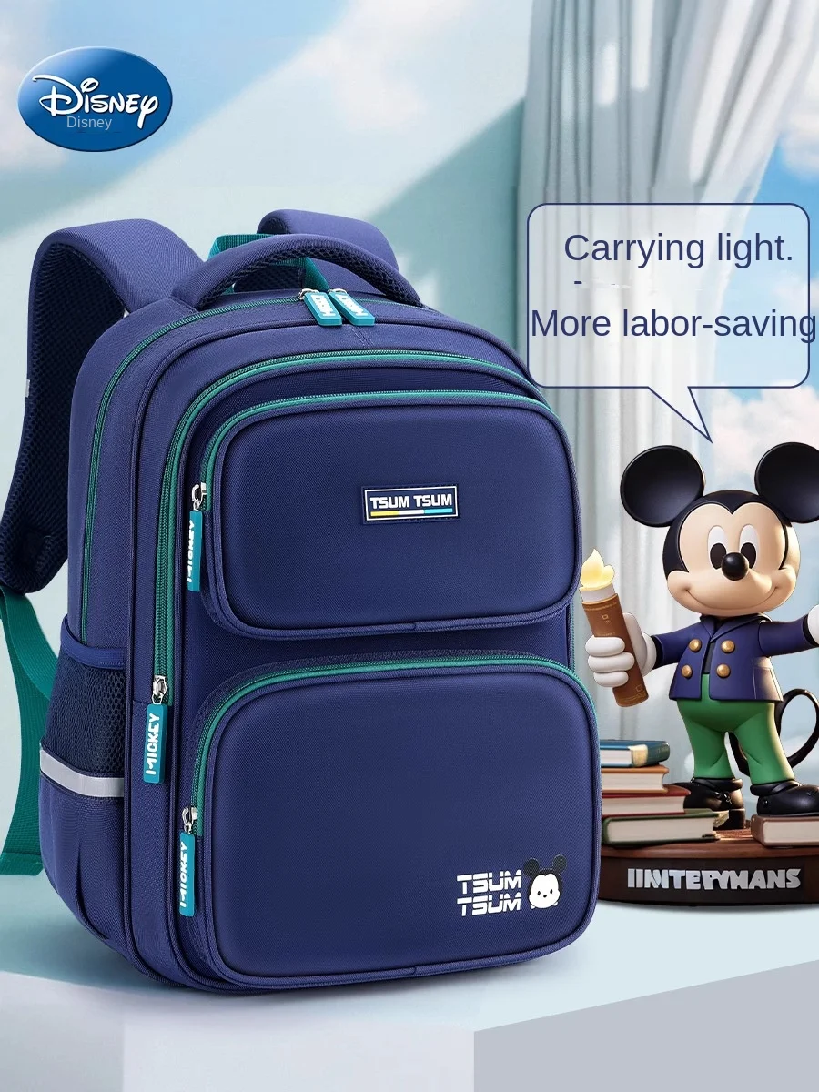2025 Disney Boy School Bag Grade 1-6 Primary Student Shoulder Orthopedic Backpack Large Capacity Water Proof Kids Gifts Mochilas
