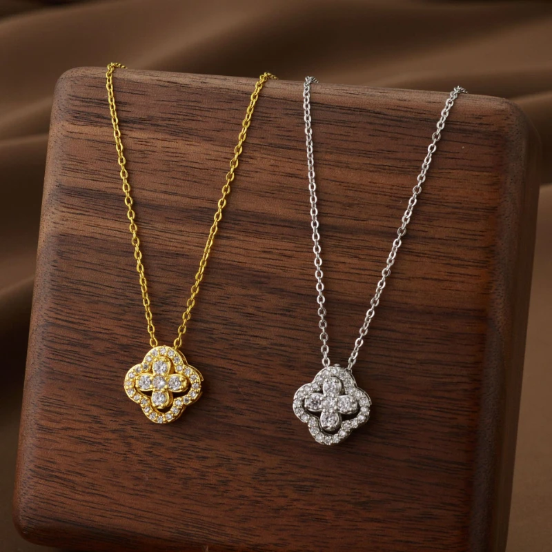 

2025 Latest Trendy Chinese Titanium Steel Necklace Design Luxury Fashion Clavicle Chain Jewelry