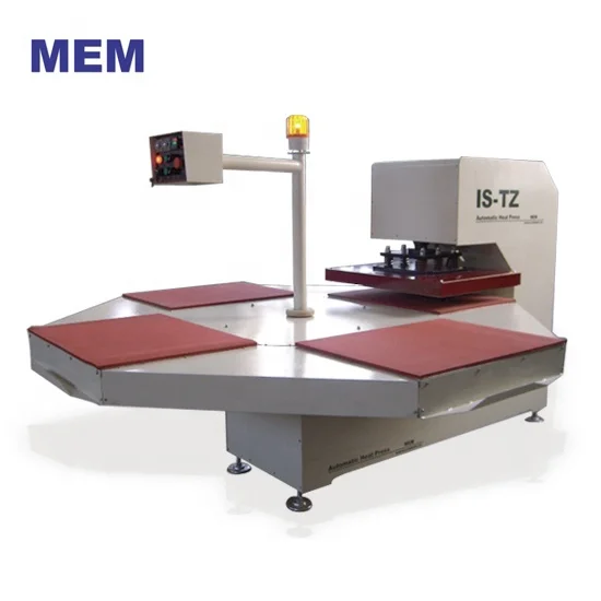 TZ 90110 MEM Four Station 90*110 cm Pneumatic Heat Press Machine for T Shirt Printing Workshop