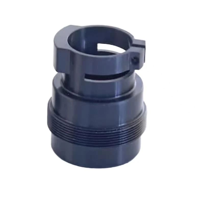 Factory OEM High-precision Metal CNC Machined Black Anodized Aluminum Alloy Rotary Joint / Swivel Connector with Multiple Ports