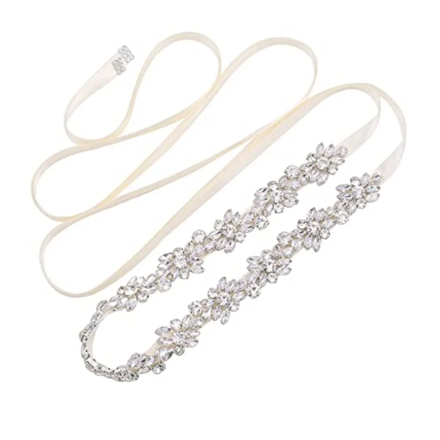 Handmade Crystal Bridal Belt with Rhinestones