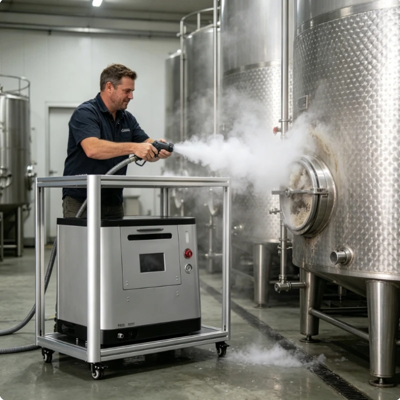 Dry Ice Blaster Cleaner Dry Ice Blasting For Car Engine Carbon Deposit Removal And Heavy Oil Grease Dirt Surface Cleaning