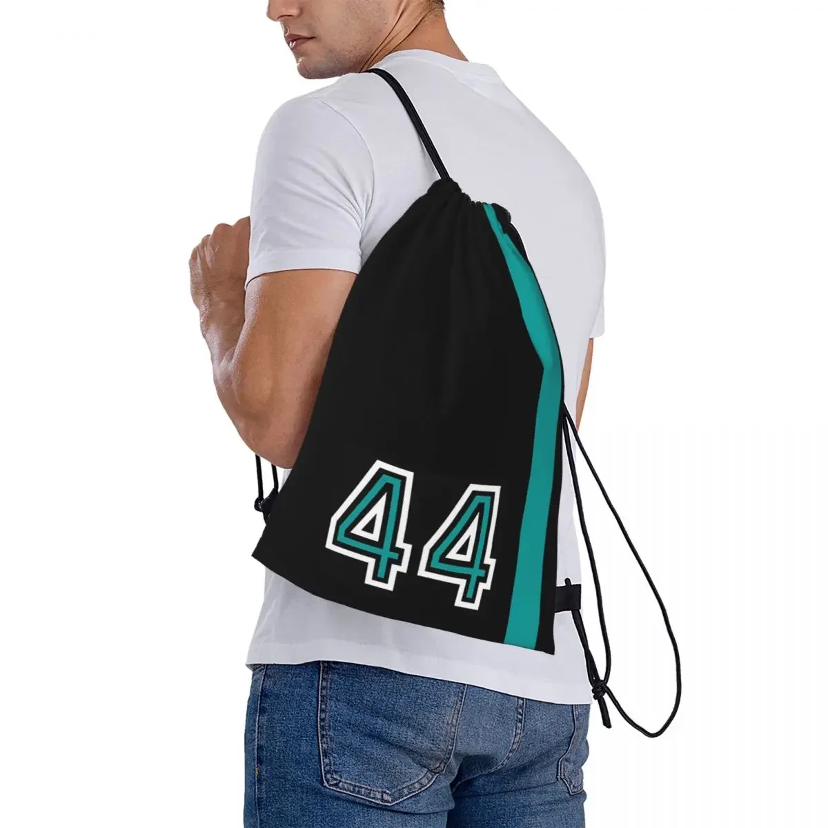 Lewis Hamilton-mochila portátil con cordón para estudiantes, bolsa deportiva con bolsillo, a la moda, para viaje