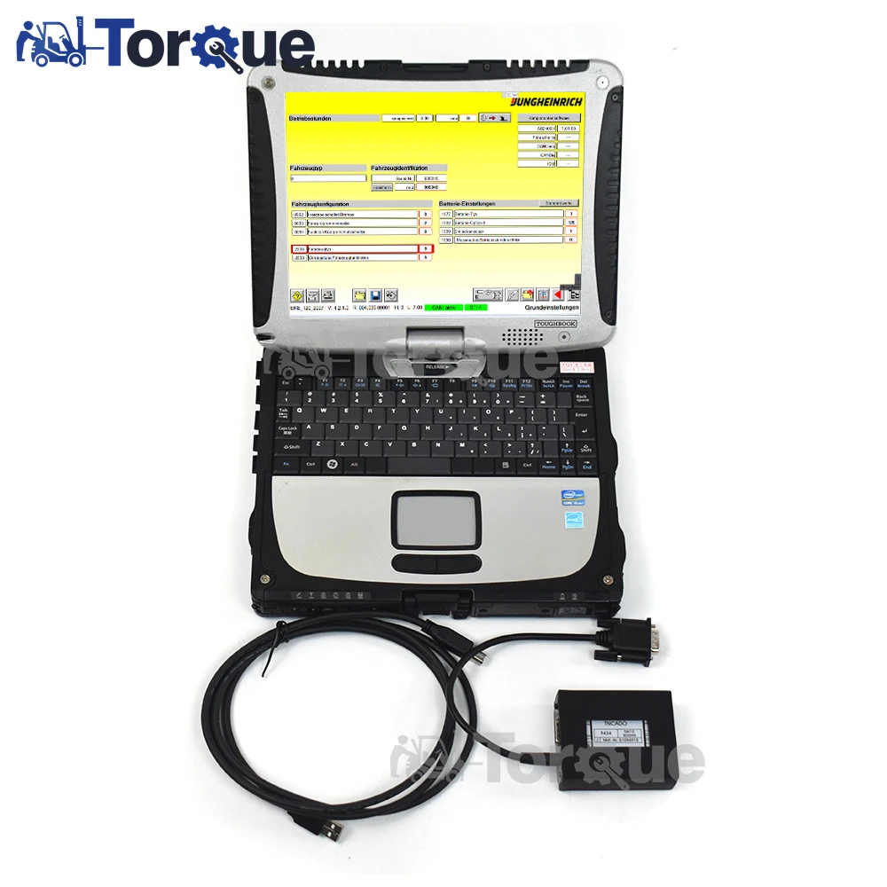 

Forklift for Incado Box Diagnostic Kit Jungheinrich JUDIT 4 Jungheinrich box Incado cables with Thoughbook CF19/CF52 laptop