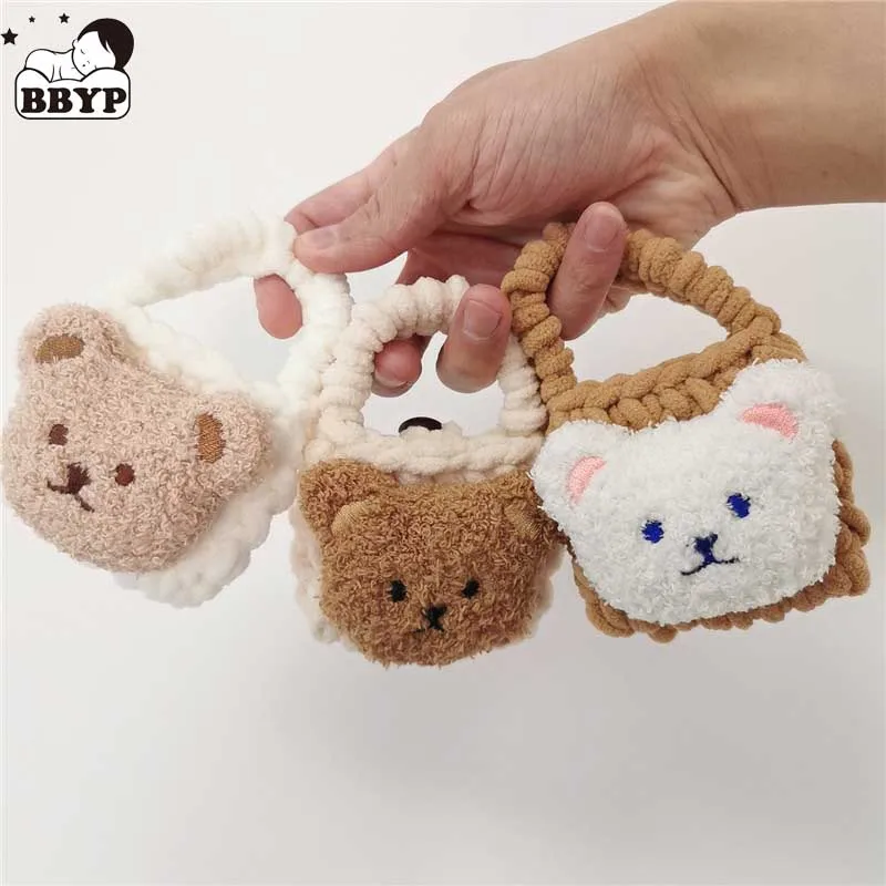 Cartoon Bear Small Bag Cosmetic Bag Small Portable Earphone Protective Cover Mini Coin Bag Sundry lipstick Change Storage Bag