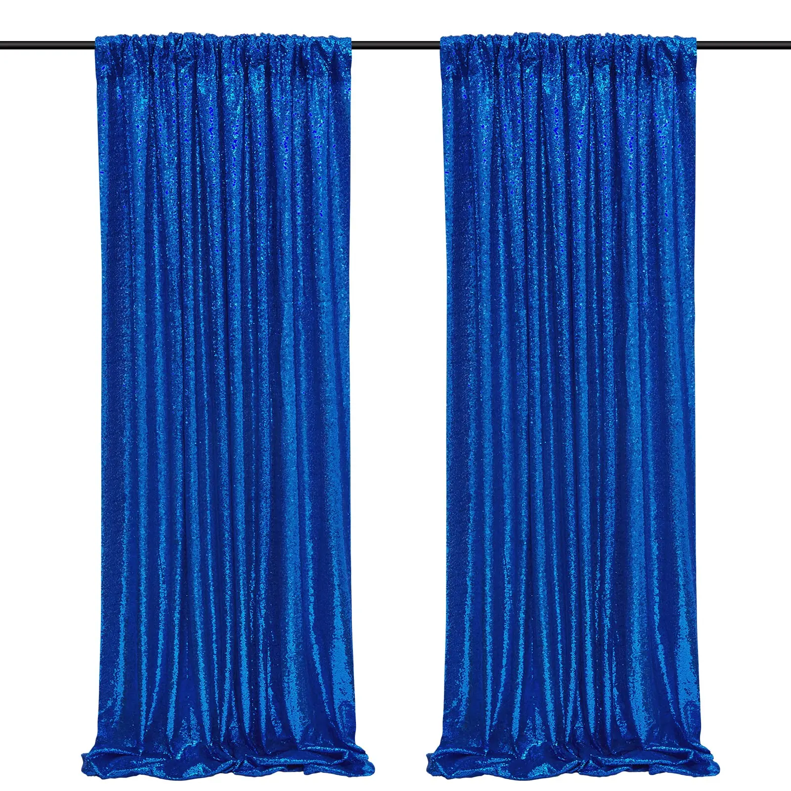 Fondo de lentejuelas azul marino, cortinas de fondo con purpurina de 2 pies x 8 pies, decoración para fiesta de cumpleaños, fondos de fotografía, telón de fondo de tela fo