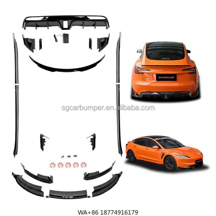 

Комплект глянцевых черных аксессуаров для кузова автомобиля Model 3: обновление экстерьера до версии Battle Edition