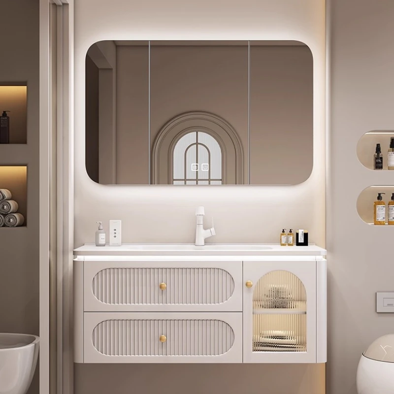 Modern Bathroom Cabinet Space Saver Luxury White Sink Bathroom Cabinet Home Furniture