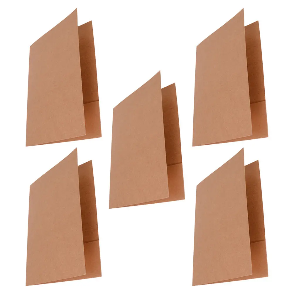

5Pcs Single Pocket Kraft Paper File Folder Document Organizer Office School Home Use Business Papers Storage Organizer
