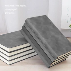 200 Pages A6 Notebook College Student Notepad Office High-end Pu Leather Work Conference Record Book Horizontal/Blank/Grid