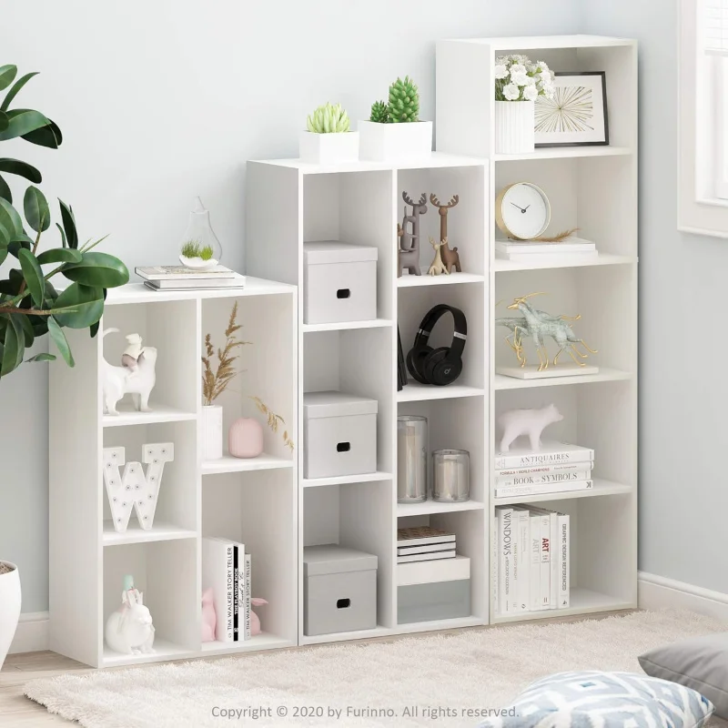 

For Living Room, Bedroom, Entryway; Decorative ; Personalized Storage Cabinet; 5-Compartment Bookcase; Easy To A