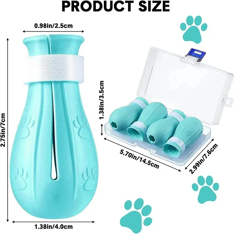 Cat Claw Protection Bath scarpe per gatti resistenti ai graffi stivali da bagno regolabili per animali domestici Cat Claw Nail Covers forniture per