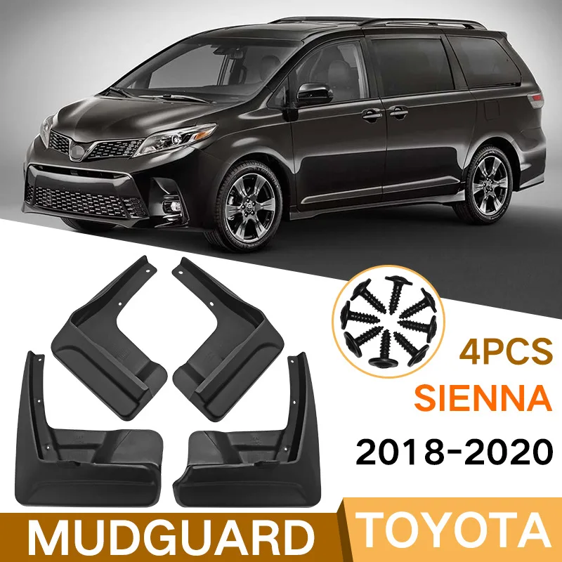 

For Toyota Sienna 2018-2020 black car mudguard Reduce dust Resist tire dirt car accessories tools