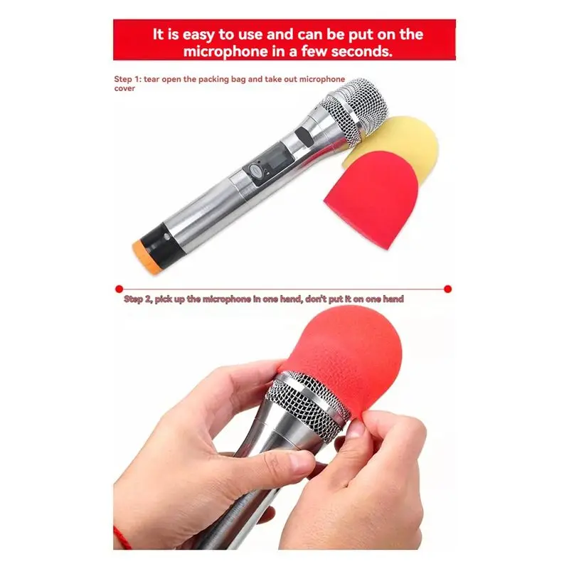 A69P-Microphone Foam Mic Cover Sponge Studio Windscreen Protective Grill Soft Microphone Cap