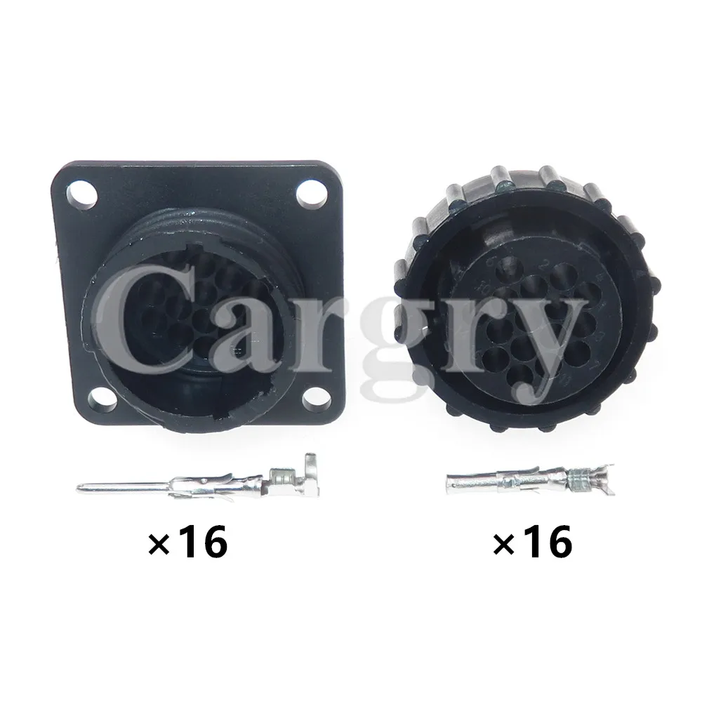 16 Pin Diagnostic Plug AC Assembly Car Aviation Socket And Tail Clamp 182916-1 206036-1 182642-1 206037-1 206070-8 For SMEMA