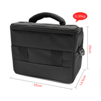 TouYinger Projector Storage Bag Suitable for Most Micro Projectors Multi-Function Black Bag