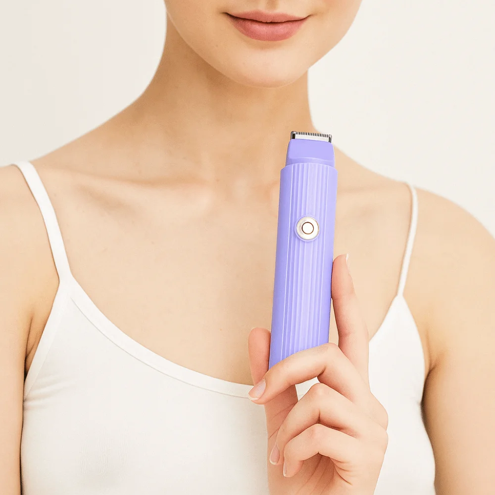 

USB Rechargeable 2-in-1 Hair Removal Machine Wet Dry Use Painless Electric Razor Detachable Waterproof Body Trimmer Face Body