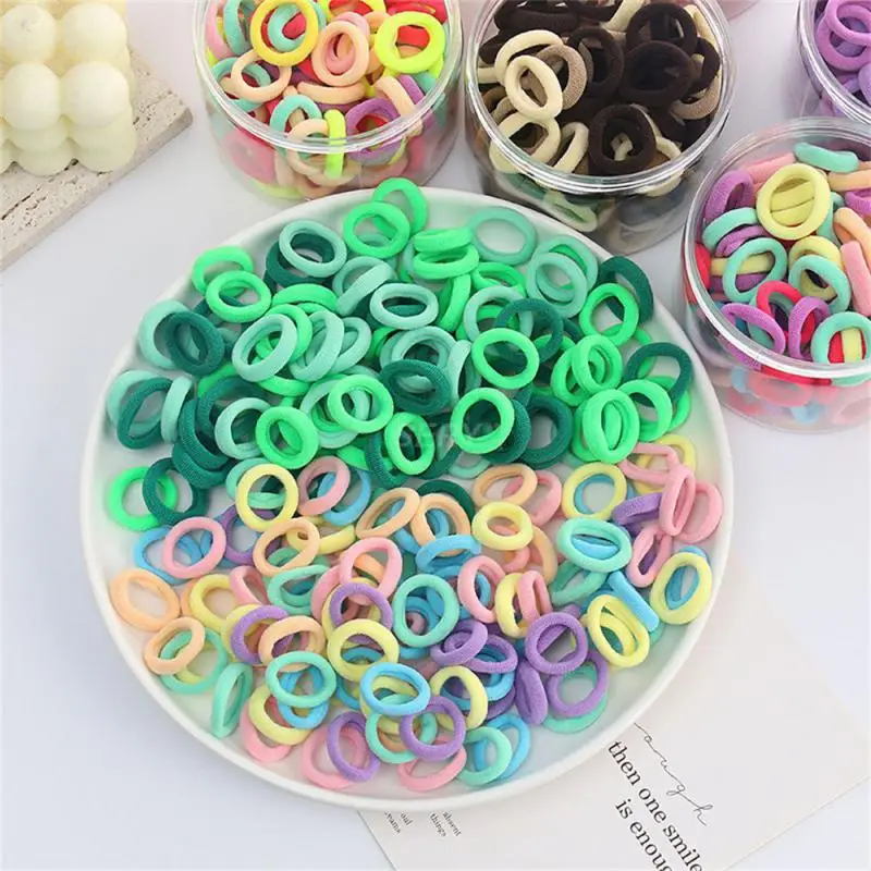 Elastic Hair Band Ease Of Use Elastic Force Hair Ring Baby Girl Hairstyle Girl's Hair Rope Good Elasticity Color Rubber Band