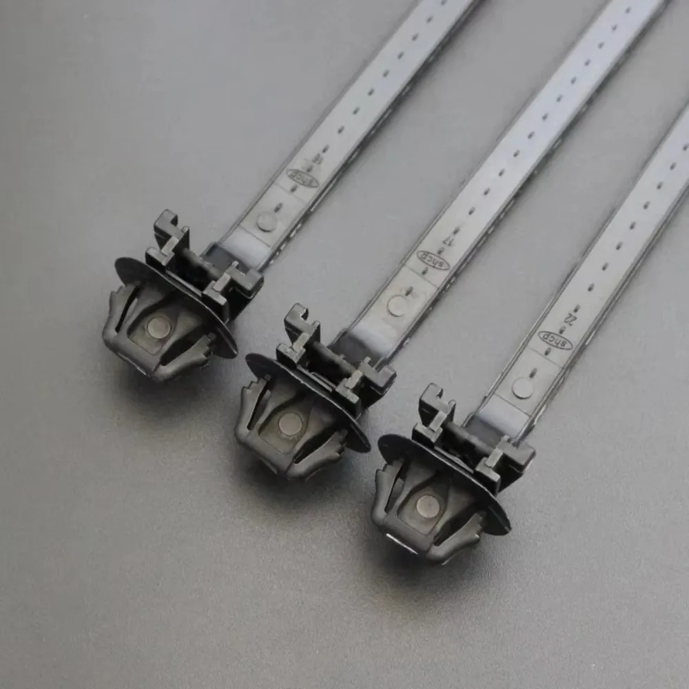 10pcs Nylon Automotive Cable Tie Adjustable Buckle Black Cable Tie Strap 158x7mm Vehicle Wire Strap Automotive Wire Management
