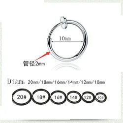 Stainless Steel Retractable Clip On Earrings Cuffs Non Piercing Fake Ear Ring Hoop for Women Men Without Ear Holes Cartilage