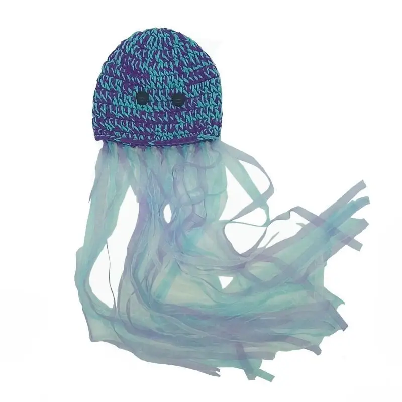 

U13F Newborn Photography Posing Props Octopus Animal Cap Crochet Knitted Hat Baby Infants Photo