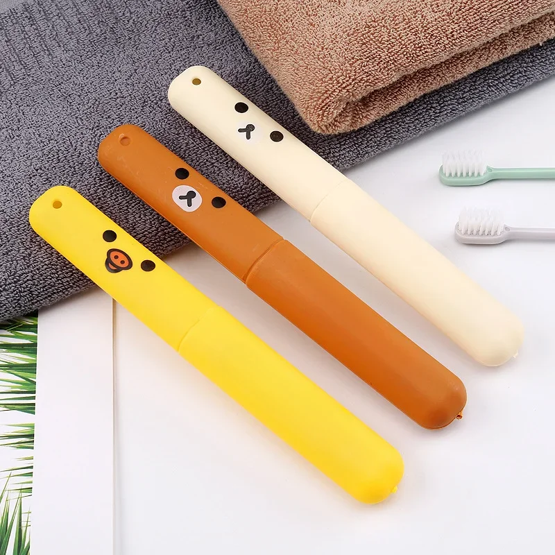 Travel Portable Toothbrush Box Toothbrush Storage Box Cute Cartoon Easy Bear Toothbrush Set Toilet Toothbrush Set