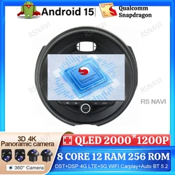Android 15 Car Radio For BMW MINI COOPER F54 F55 F56 F60 2014 - 2019 4G LTE Multimedia 5G WIFI BT DSP Viedo Player QLED DVD GPS