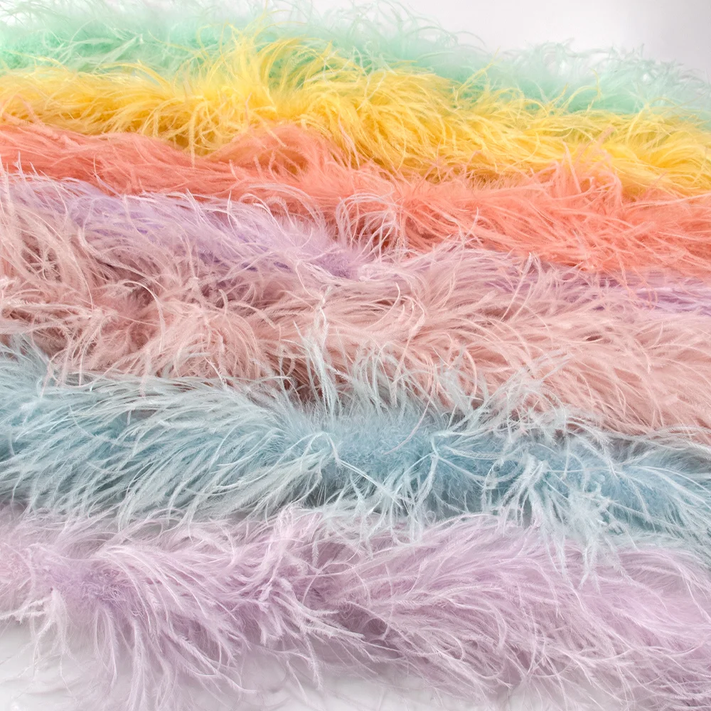 

2 Meter Ostrich Feather Boa 6 ply for Party Shawl Wedding Drees Clothes Carnival Craft Fluffy Ostrich Plume Boa Stage Decoration