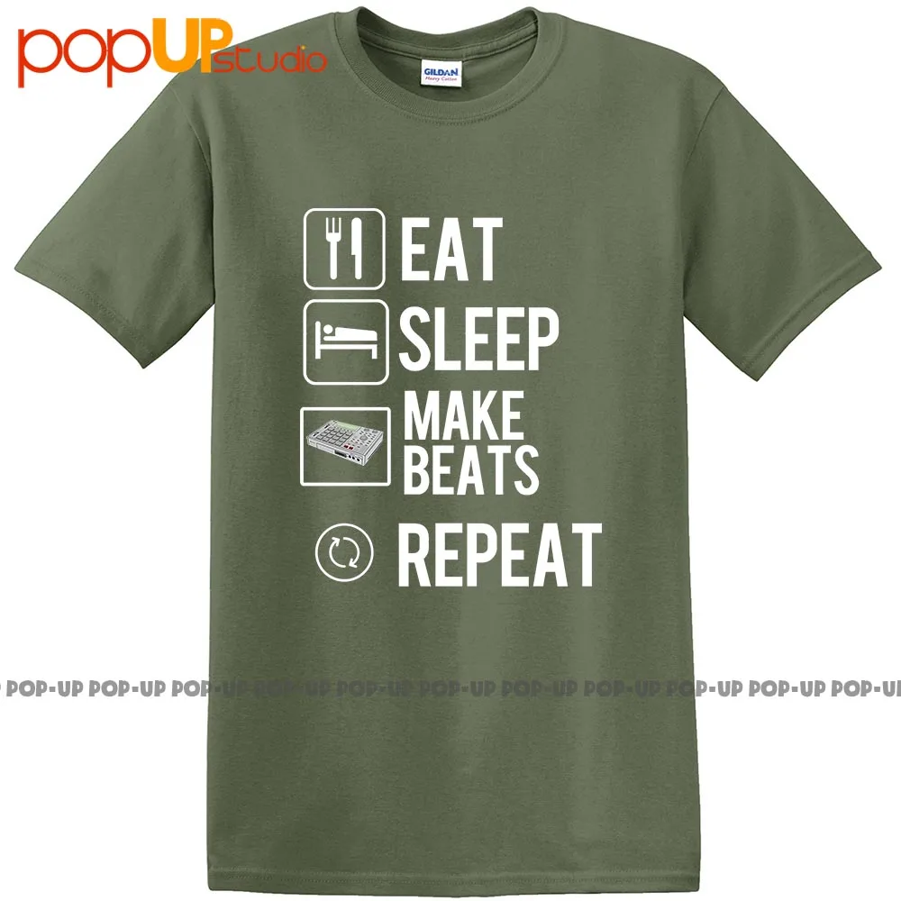 Eat Sleep Make Beats Repeat - EDM Hip Hop Music Producer T-Shirt | Drum Loops and Sounds Tee | Beatmaker Hoodie