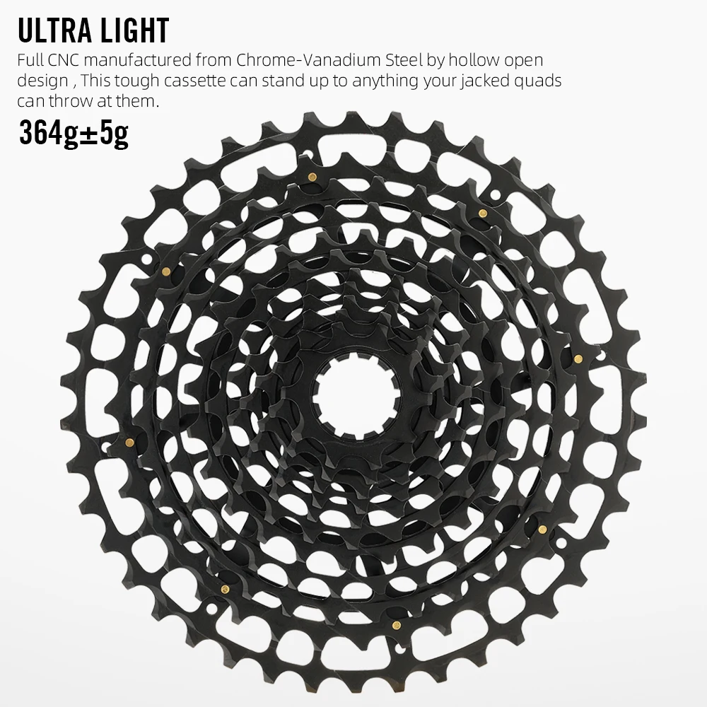 SPEDAO Bicycle Cassette 11 Speed 10-42T CNC Machining Ultralight 364g Mountain Bike Sprocket Fit for Sram XD Bicycle Freewheel