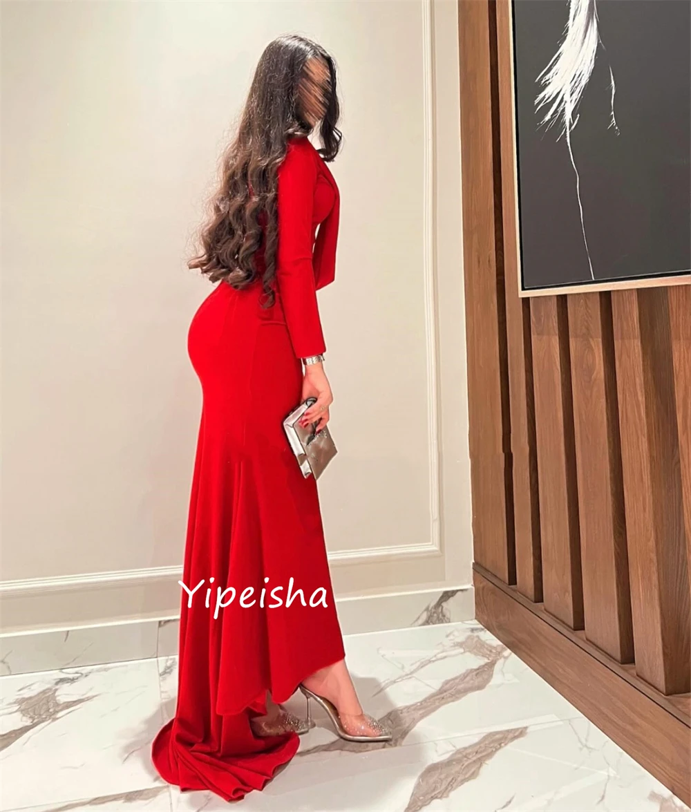 Yipeisha Sexy High Quality Formal Ocassion Gown V-neck Mermaid Hugging Floor length Skirts Charmeuse Evening Dresses